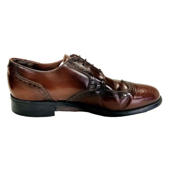 Weyenberg Massagic Shoes Vintage Wingtip 8 Brogue Derby Brown Leather 442881 main image 2